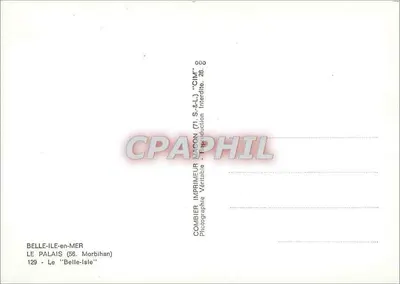 Belle-Île-en-Mer — O Palácio — Editor Combier Imprimeur, n°129 — Verso