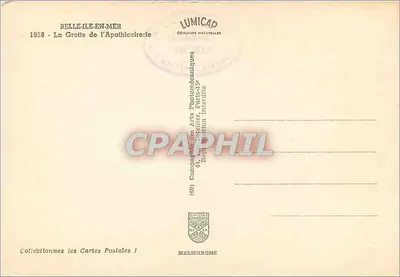 Belle-Île-en-Mer — A Gruta do Farmacêutico — Lumicap — Verso