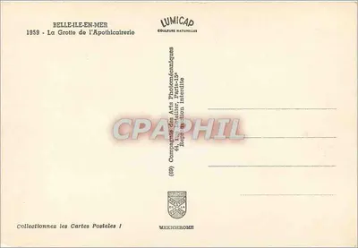 Belle-Île-en-Mer — A Gruta do Apotecário — Lumicap — Verso