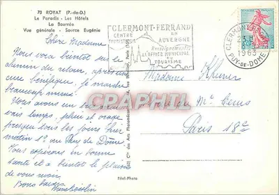 Royat — vista geral — Cie des Arts Photomécaniques — Verso