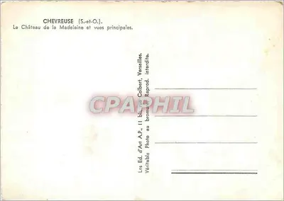 Chevreuse — Castelo de La Madeleine e vistas principais — Ed. d'Art A.P. Colbert — Verso