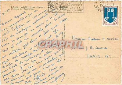 Castelo de Tourronde — Haute-Savoie — Éditions CELLARD — n° 5685 — Verso