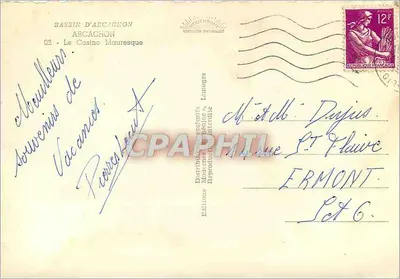 Kasyno maureskie — Basen Arcachon — Wydawnictwo Théagas — Rewers