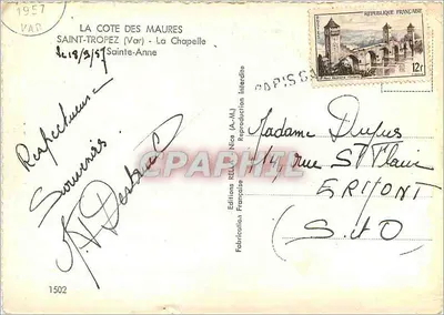 La Chapelle - Sainte-Anne — La Côte des Maures — Éditions Rella — Rewers