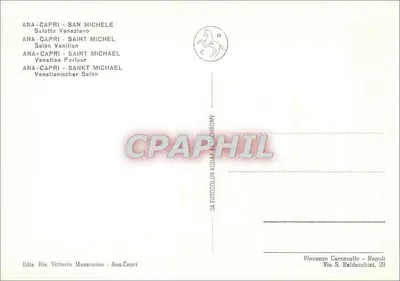 Sala de San Michele em Capri — Editor Vittorio Massimino, série ANA-CAPRI — Verso