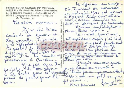Sítios e paisagens do Perche — Igreja de Tourouvre — Mosteiro da Grande Trappe — Floresta de Réno — Editor ESTEL — Verso