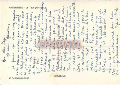 Argentière - Le Tour — HTE-Savoie — Cimchrome — Verso