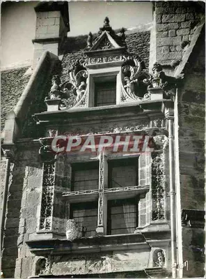 Janela Renascentista ornando a casa onde habitava Étienne de la Boétie (século XVI) — Verso: texto manuscrito e data de 23 de agosto de 1962