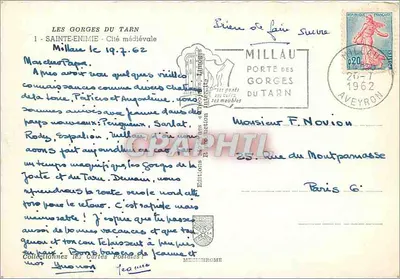 As Gorges do Tarn — Sainte-Enimie, Cidade medieval — Editor IRIS — Verso