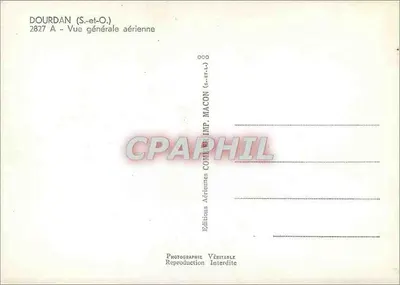 Dourdan (S.-et-O.) — Ogólny widok z lotu ptaka — Wyd. Macon — Rewers
