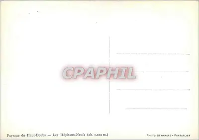 Paisagem do Alto Doubs — Les Ilôpitaux-Neufs (alt. 1.000 m.) — Foto Stainagre-Pontarlier — Verso