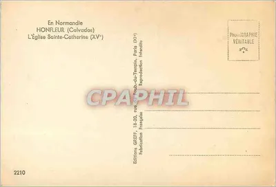 Honfleur — A Igreja de Santa Catarina (século XV) — Edições GREFF — Verso
