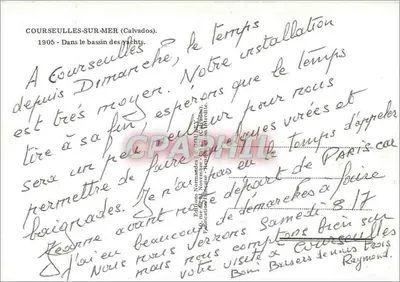 COURSEULLES-SUR-MER (Calvados) — Basen jachtowy — Wydawca Emy, numer serii nie widoczny — Rewers