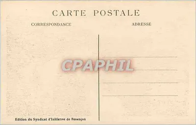 Besançon-les-Bains — Widok lotniczy rzeki Velotte i doliny Casamène — Wydawnictwo Syndykatu Inicjatywy Besançon — Rewers