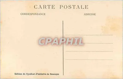 Cachoeira das Fontes d'Arcier — Arredores de Besançon-les-Bains — Edição do Syndicat d'Initiative de Besançon — Verso