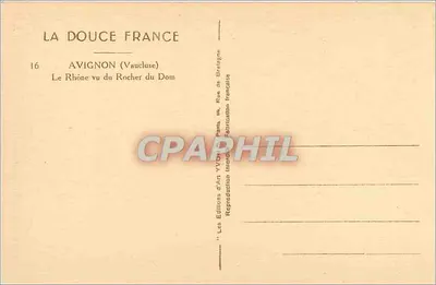 Rhône widziany z Rocher du Dom — Avignon (Vaucluse) — Les Éditions d'An Yvon, Paris — Rewers