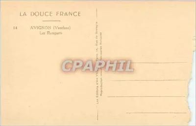 Avignon (Vaucluse) — I Rimpasti — Edizioni d'arte Yvon — Verso