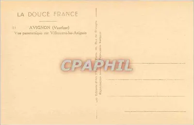 Avignon (Vaucluse) — Widok panoramiczny na Villeneuve-lès-Avignon — Wydawnictwo Sztuki Y. Vaucluse — Rewers