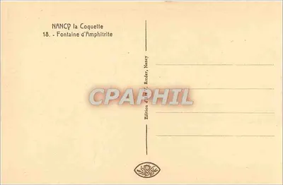 NANCY - Fontaine d'Amphitrite — Wydawnictwo la Coquette, n°18 — Rewers