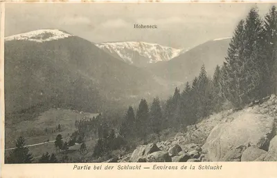 Partie bei der Schlucht — Environs de la Schlucht — Felix Luib, Kunatrevlagsanstalt, Strasbourg