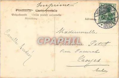 Mulhouse - Hôtel-de-Ville — widok budynku miejskiego — L.-Nr. 566 — Rewers