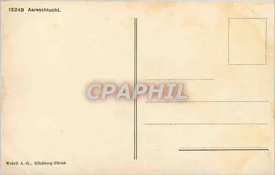 Aareschlucht — widok z kanionu z metalową mostową — Wehrli A.-G., Kilchberg-Zürich — Rewers