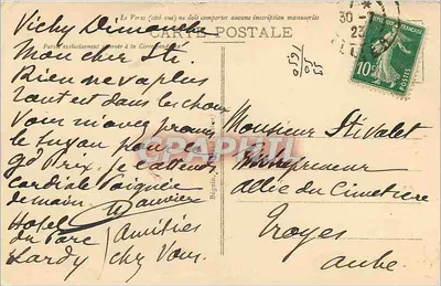 Vichy - Zamek Cesarski — Wydawca Ideal, nr 402 — Rewers
