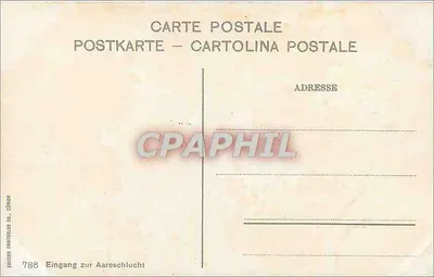 Wejście do Aareschlucht — widok ścieżki i strumienia — Entita Photolobe, Zurych, nr 786 — Rewers