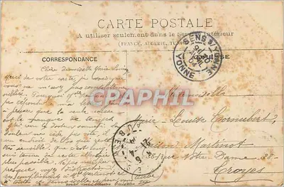 Sens — Hôtel-de-Ville, Façade place Drapés — wydawca nieznany, numer serii nieczytelny — Rewers