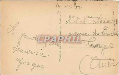 Porta del battello di Le Havre — Trouville — C' Alsaçienne des Arts Médiciniques — Verso