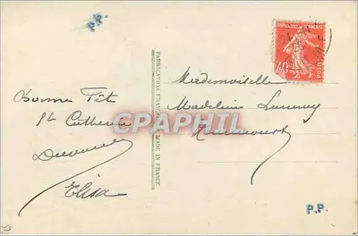 Joven mujer con peinado ondulado — retrato — editor St. Clair, n° 305 — Reverso