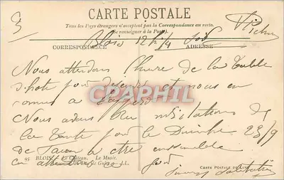 Der Tod von Henri III — historische Szene — Luxus-Postkarte — Rückseite