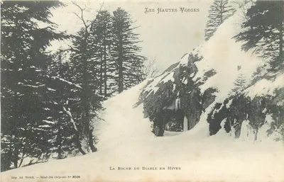 La Roche du Diable no inverno — As Altas Vosges — Imp. Ad Welek, Saint-Dié, N° 3309