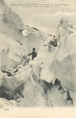 Hohneck, avalanche de neve brisa ao pôr do sol — Otto Baumüller, n° 31276