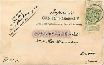 Mons — O Hotel de Ville — Héliotypie De Graeve, Gand. N° 2555 — Verso