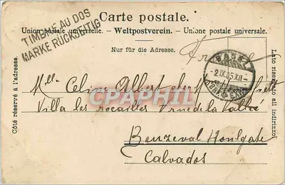 Linię Rocher de Nayye i Ząb Jaman — Wydanie BURRY LITH SANT-IMÉ n°2676 — Rewers