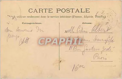 Auxerre — Widok z lotu ptaka — Ch. Monnaret, wydawca — Rewers