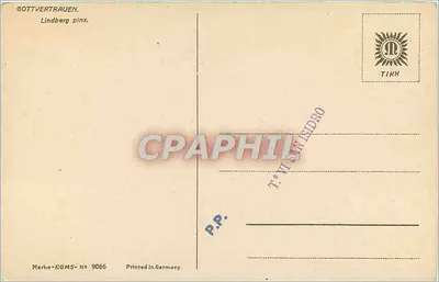 Gottvertrauen — Lindberg pinx. — Marke EGMS N° 9066 — Rewers