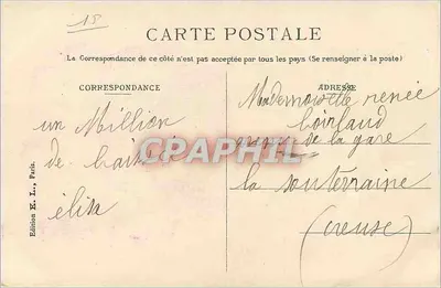 Peixe roxo — 5 centavos — Edição E. L., Paris — Verso