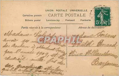 Flores de campanulas — Bom Dia 1909 — Série 1723 — Verso