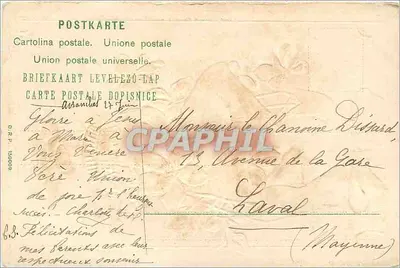 Violetas em um cesto — Homenagem e felicitações — C.D. Ly — Verso