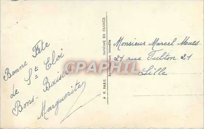 Flores de alface-doce rosa e branca — St Eloi — P.F. 988 — Verso