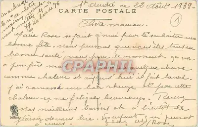 Arranjo de rosas e violetas — editor La Rose, n° 76 — Verso
