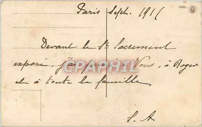 Corona di fiori blu — Ricordo — editore sconosciuto — Verso