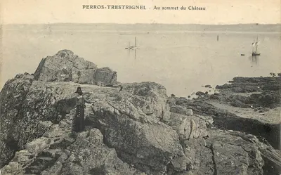 Perros-Trestrignel — No topo do Castelo — editor L. Dury, n° 27