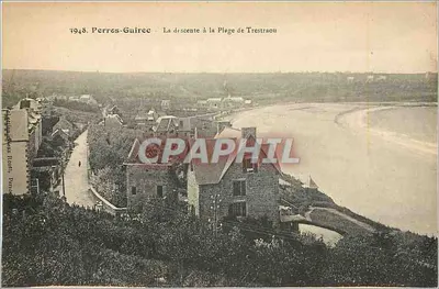 Perres-Guirec — A descida à Praia de Trestraou — Editor: J. P. Rodez, Perres-Guirec