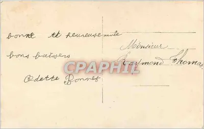 Bom Ano — paisagem invernal com grande número 1 — Diane, n° 107 — Verso