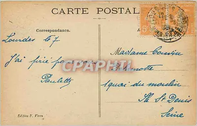 Lourdes — Widok ogólny. — Wydawnictwo F. Viren, nr 304 — Rewers
