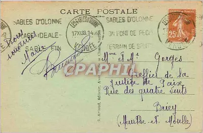 Les Sables-d'Olonne — Widok Wieży Arundel z mostu — wydawca G. Arnaud, nr 95 — Rewers