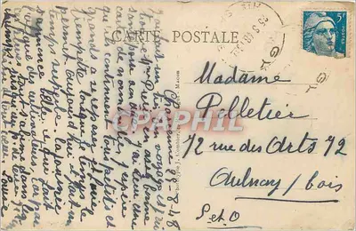 Gray (Haute-Saône) — Widok z północy Gray — Kaserny - Zamek - Dzwonnica — Rewers